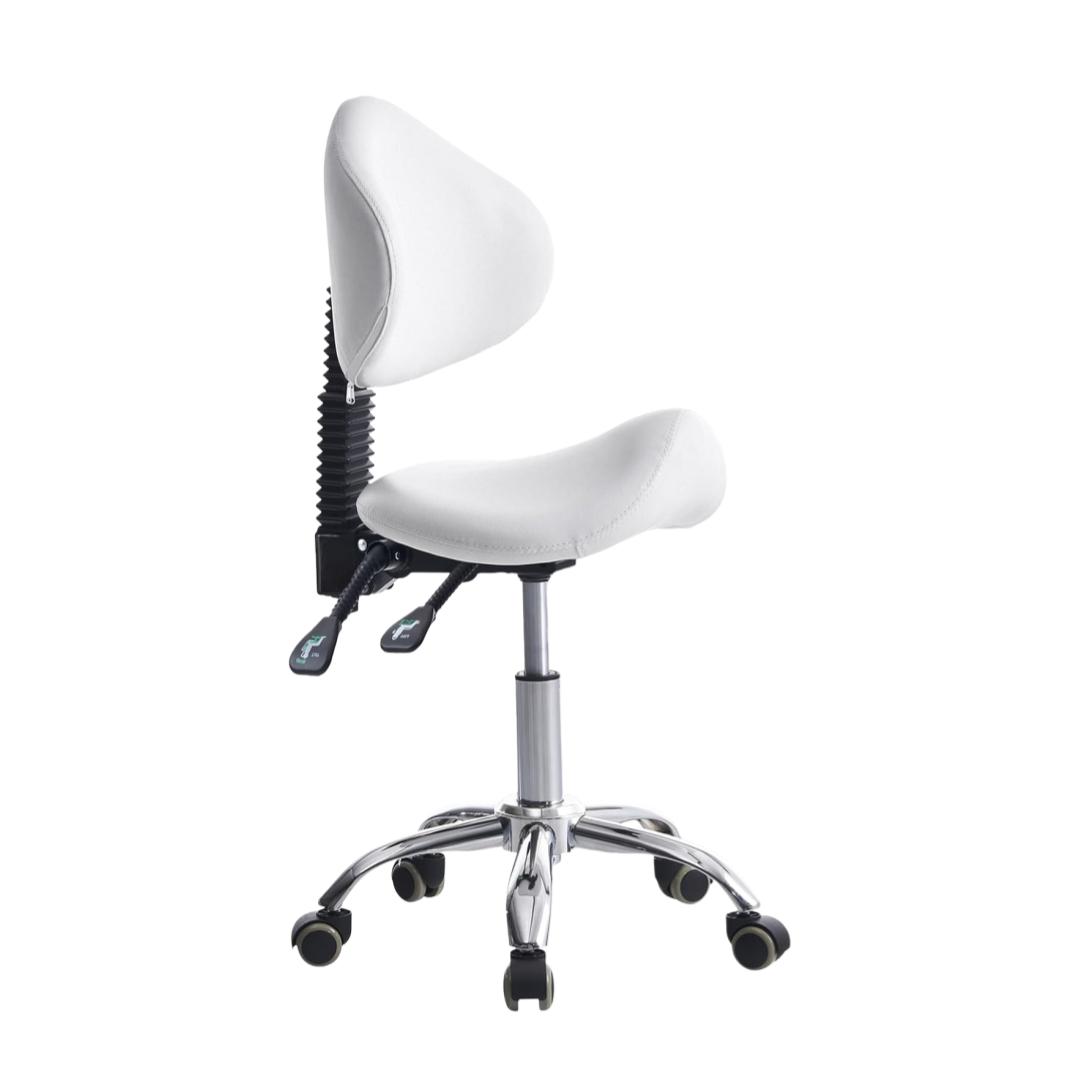 Office Tech Chair - Saddle Stool Chair Rolling With Back