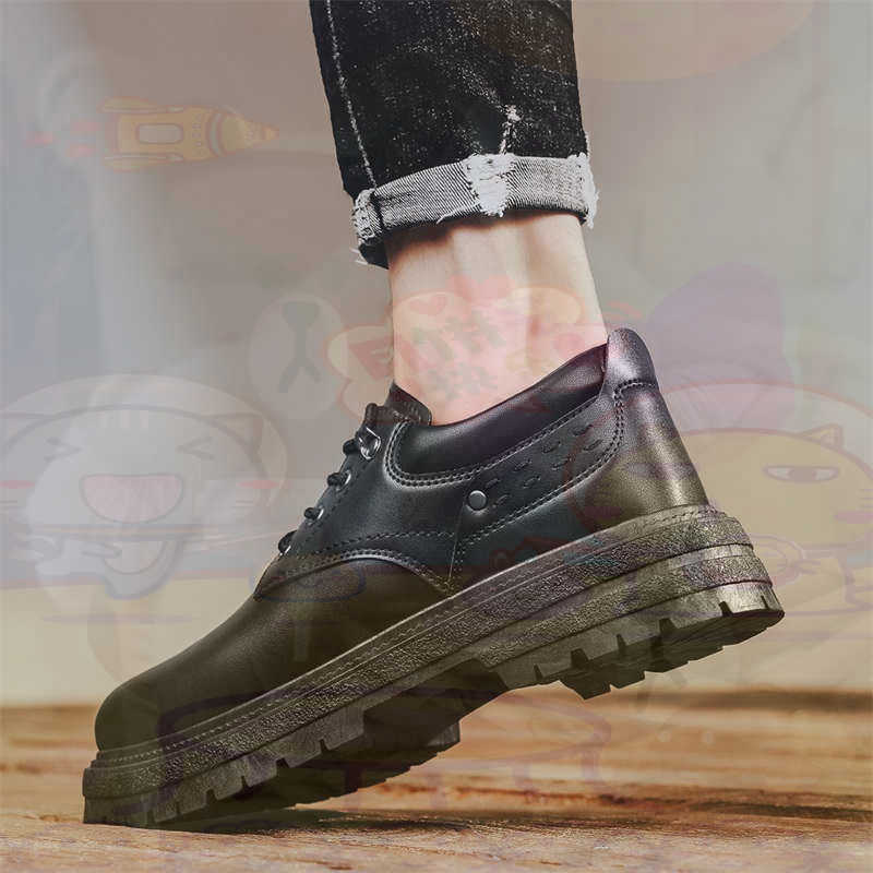 Office Tech Products - Dark Natural Leather Fashion Trainers Tennis
