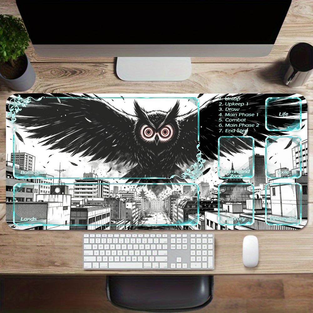 Office Tech Desk - City dark beast playmat cyan tech