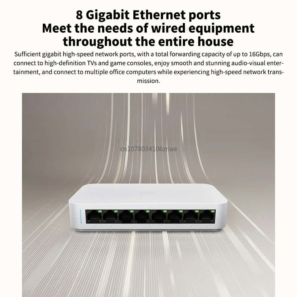 Origina Xiaomi Gigabit Etherne - đánh giá và giá Ethernet Switch 8 Port