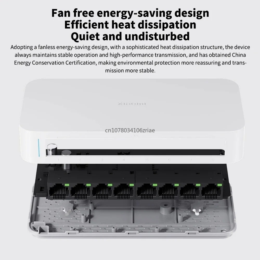 Origina Xiaomi Gigabit Etherne - đánh giá và giá Ethernet Switch 8 Port