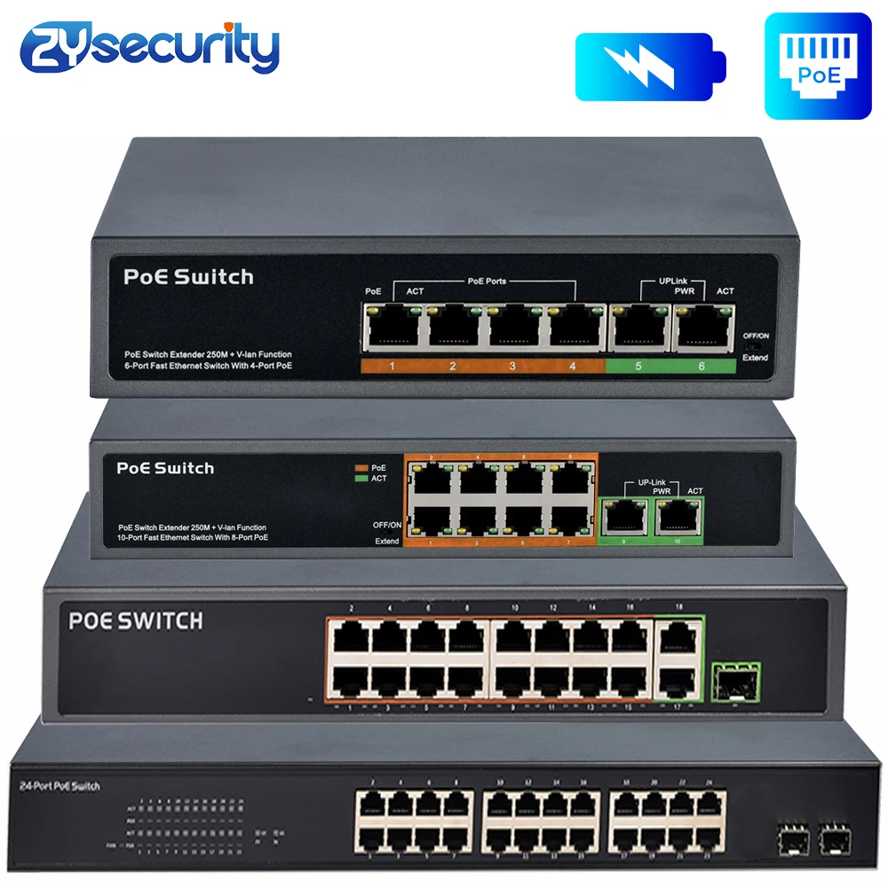 4 8 16 24 Port Poe Switch IEEE - đánh giá và giá Ethernet Switch 8 Port