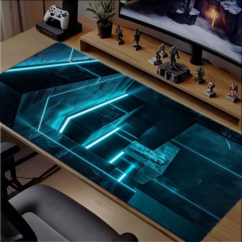 Cyan Neon Tech Geometric Large - đánh giá và giá Office Tech Desk
