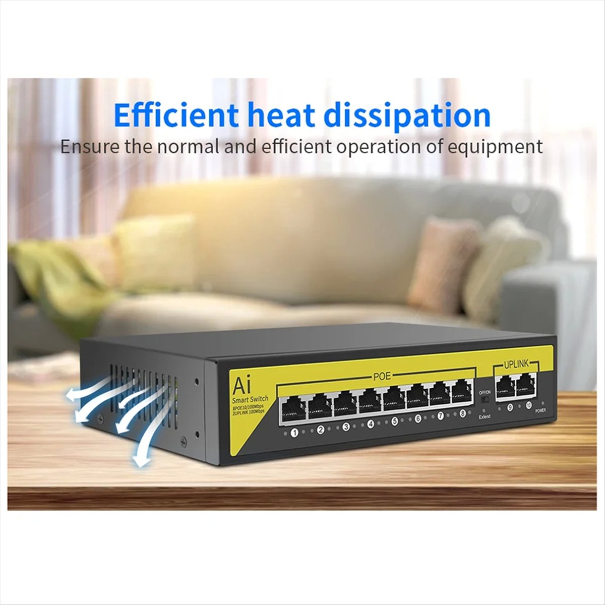 48V 8Ports POE Switch Ethernet - đánh giá và giá Ethernet Switch 8 Port