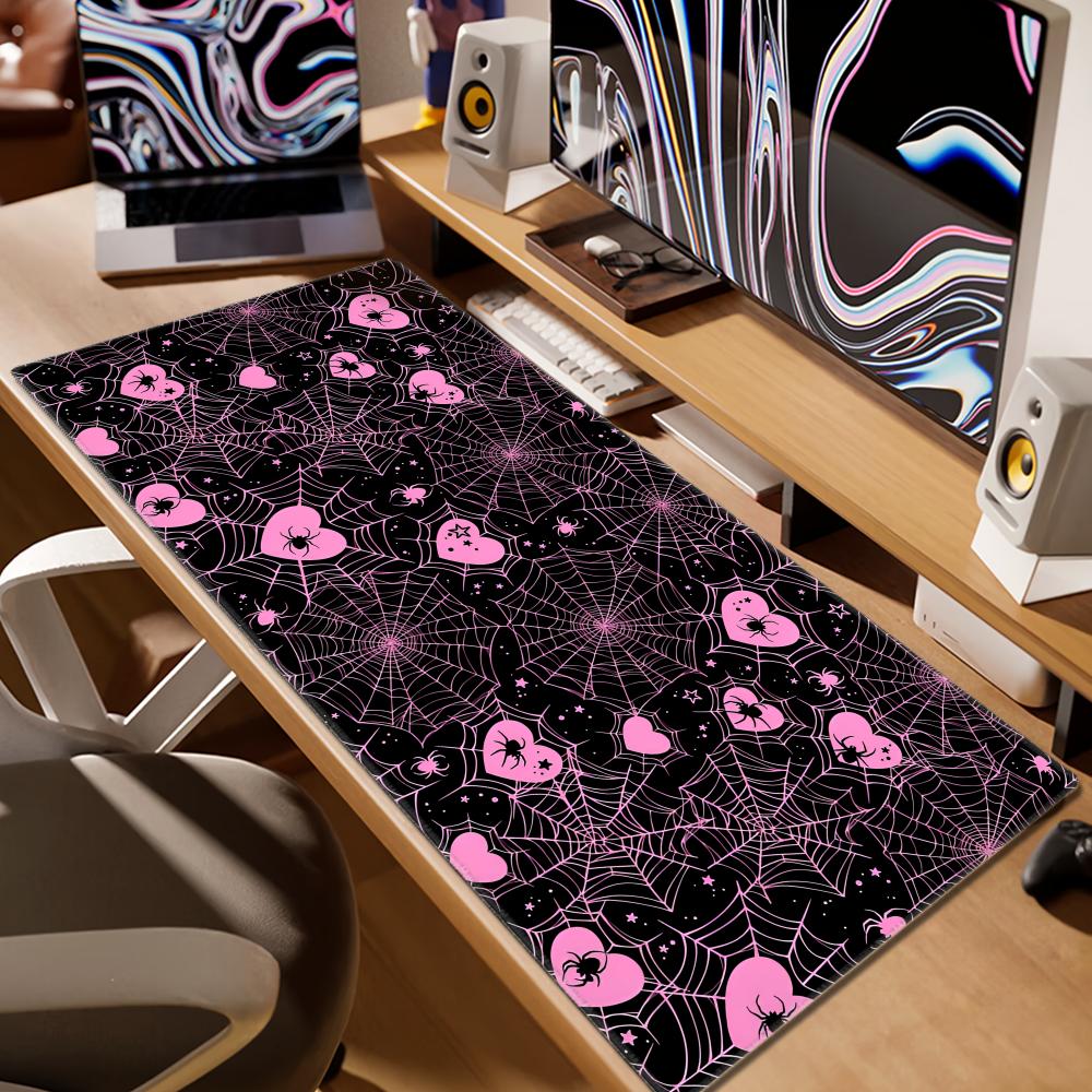 90x40 White or Pink Spiderweb  - đánh giá và giá Office Tech Desk