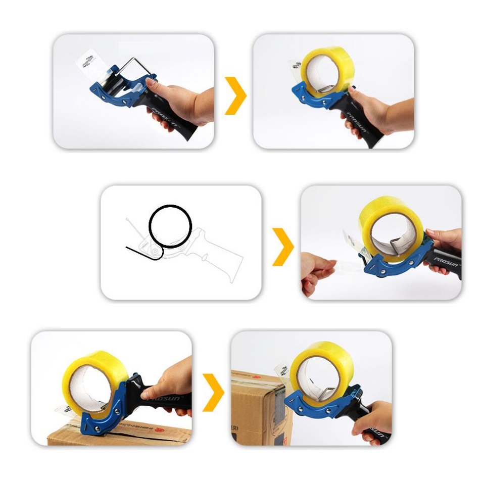 80Mm Nặng Băng Súng Hộp Chia 3 - đánh giá và giá Tape Gun Dispenser