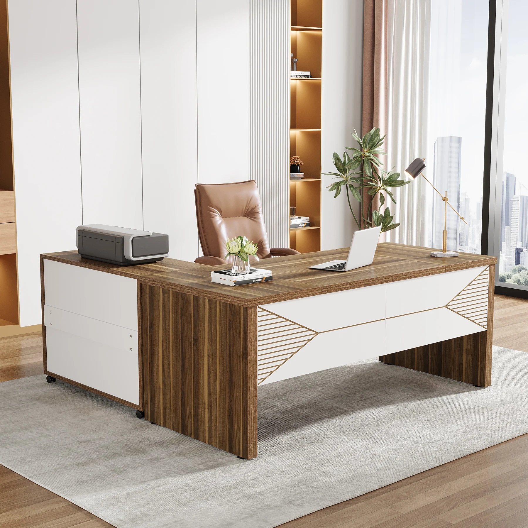 Tribesigns   Modern Luxury L S - đánh giá và giá Office Tech Desk