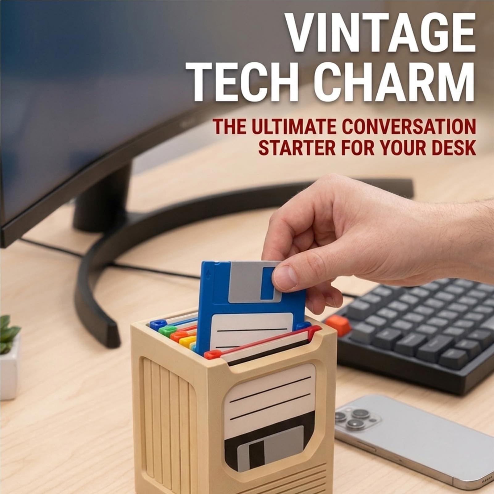 Retro Tech Coaster Holder Set  - đánh giá và giá Tech For Office