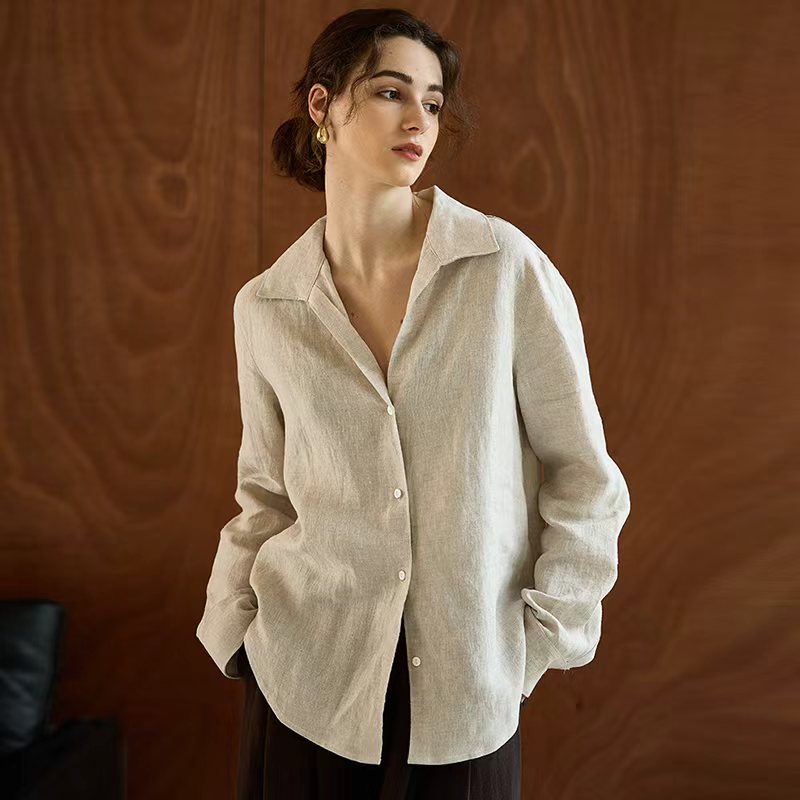 100% Linen Long-Sleeve Women's - đánh giá và giá Office High Tech