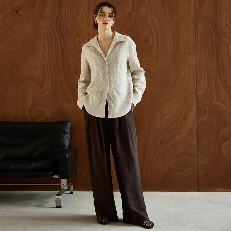 100% Linen Long-Sleeve Women's - đánh giá và giá Office High Tech