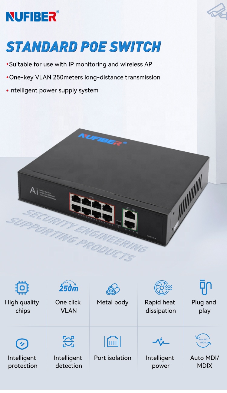 ODM & OEM Gigabit Ethernet 8 P - đánh giá và giá Ethernet Switch 8 Port